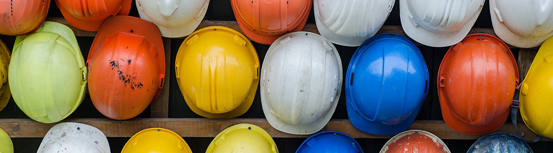 Colorful hard hats