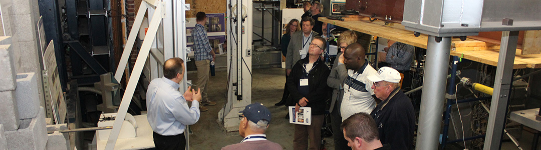 People attending laboratory tour