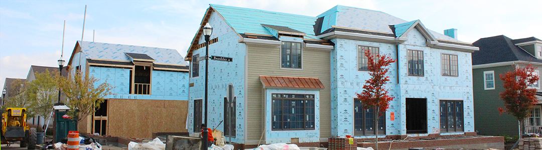 Home under construction utilizing exterior rigid foam