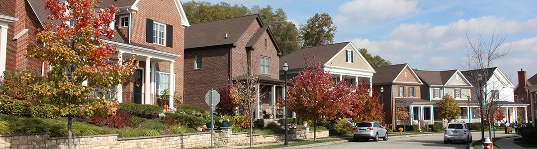 Homes on residential street