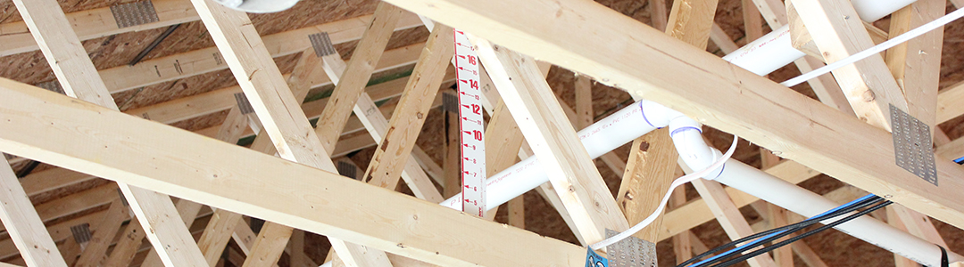 Attic framing during construction