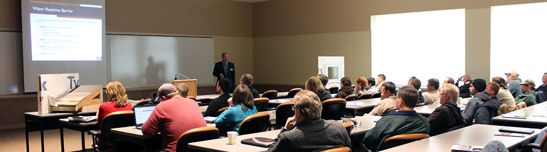 Workshop attendees listening to presentation